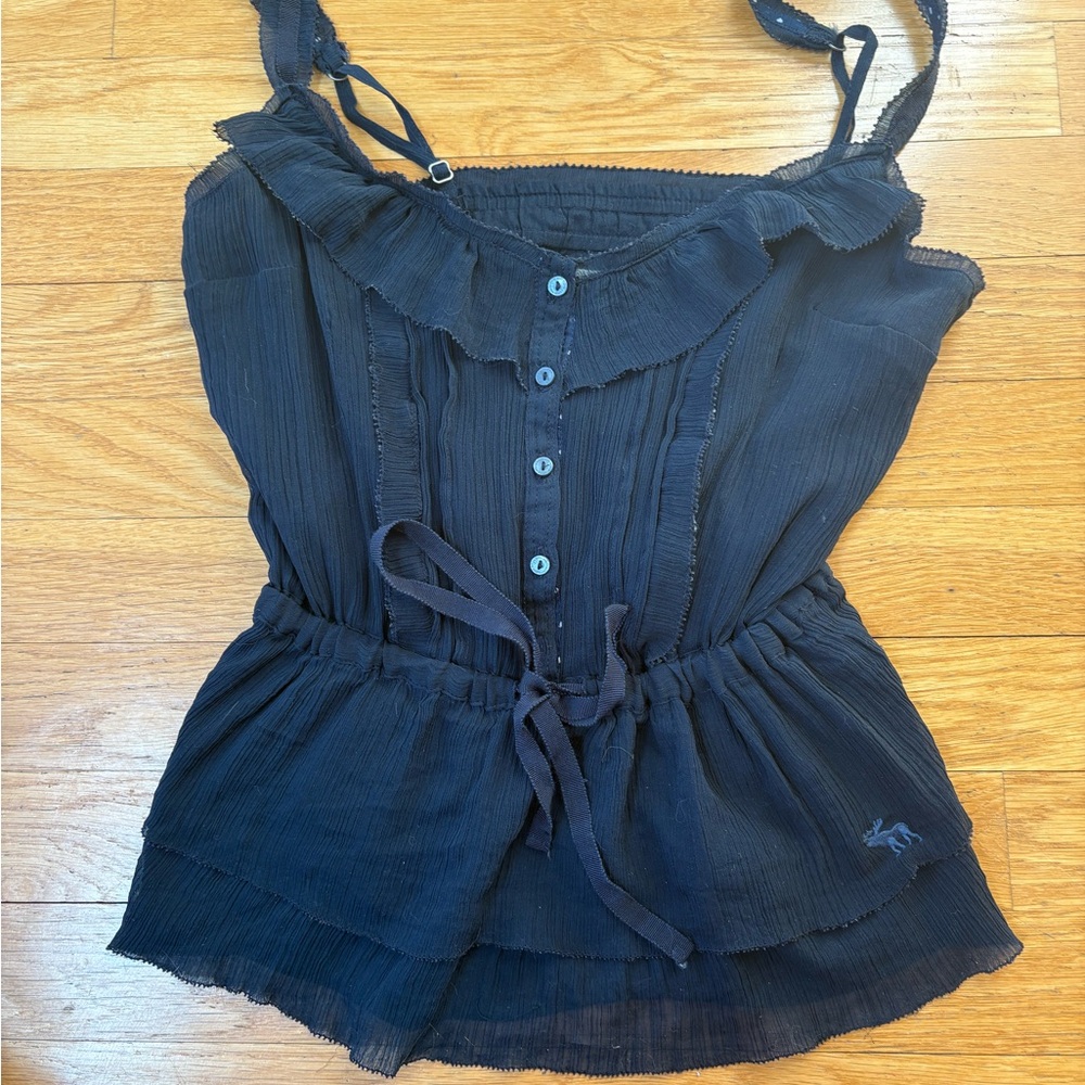 Abercrombie and Fitch vintage navy top